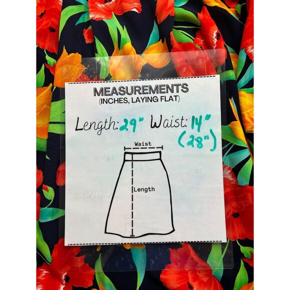 VINTAGE EVAN-PICONE FLORAL PRINT A-LINE DESIGNER SKIRT UNION MADE USA PRINT 10 - Picture 7 of 7